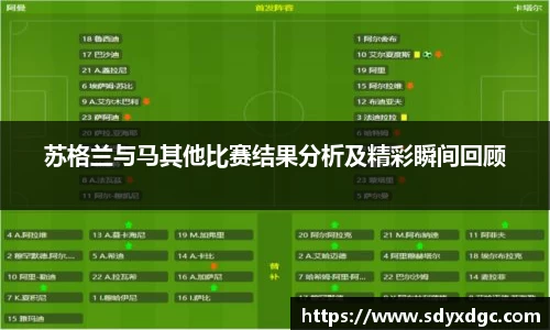 苏格兰与马其他比赛结果分析及精彩瞬间回顾
