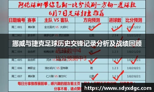 挪威与捷克足球历史交锋记录分析及战绩回顾